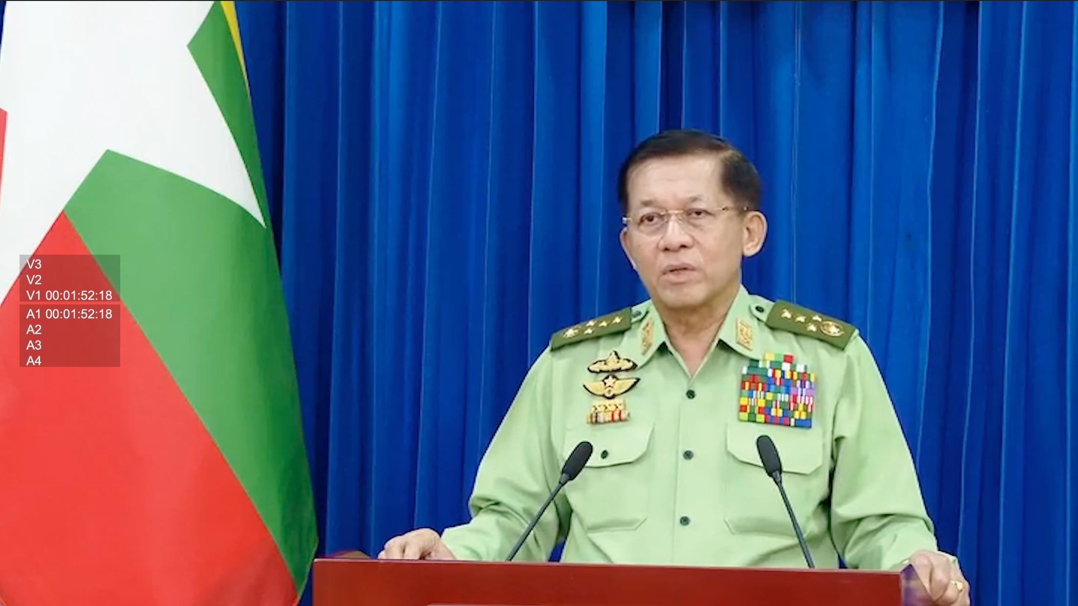 Myanmar Junta Chief Alleges Foreign Influence In Northern Shan State 