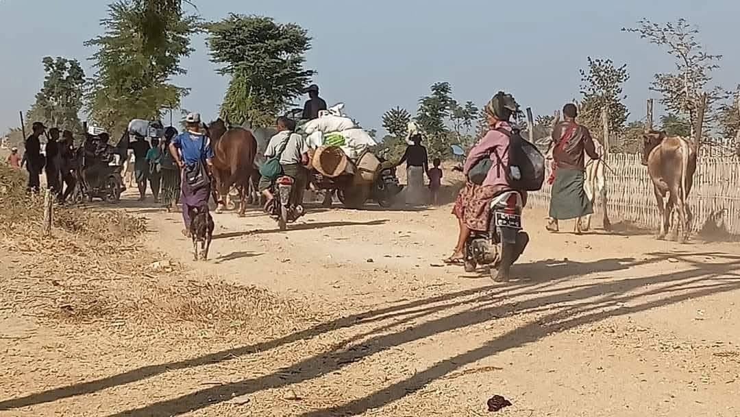 Over 10,000 residents flee as Myanmar junta troops advance into Pauk Township