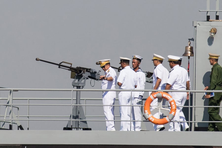 Junta-controlled media touts medical aid provided by Myanmar Navy vessels