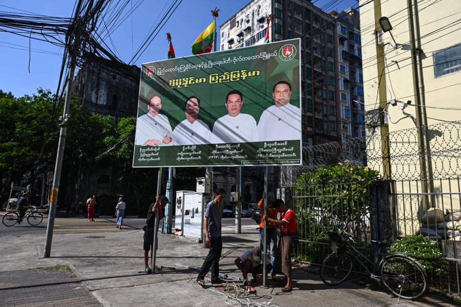 Myanmar pro-military USDP party claims huge lead in junta-run poll
