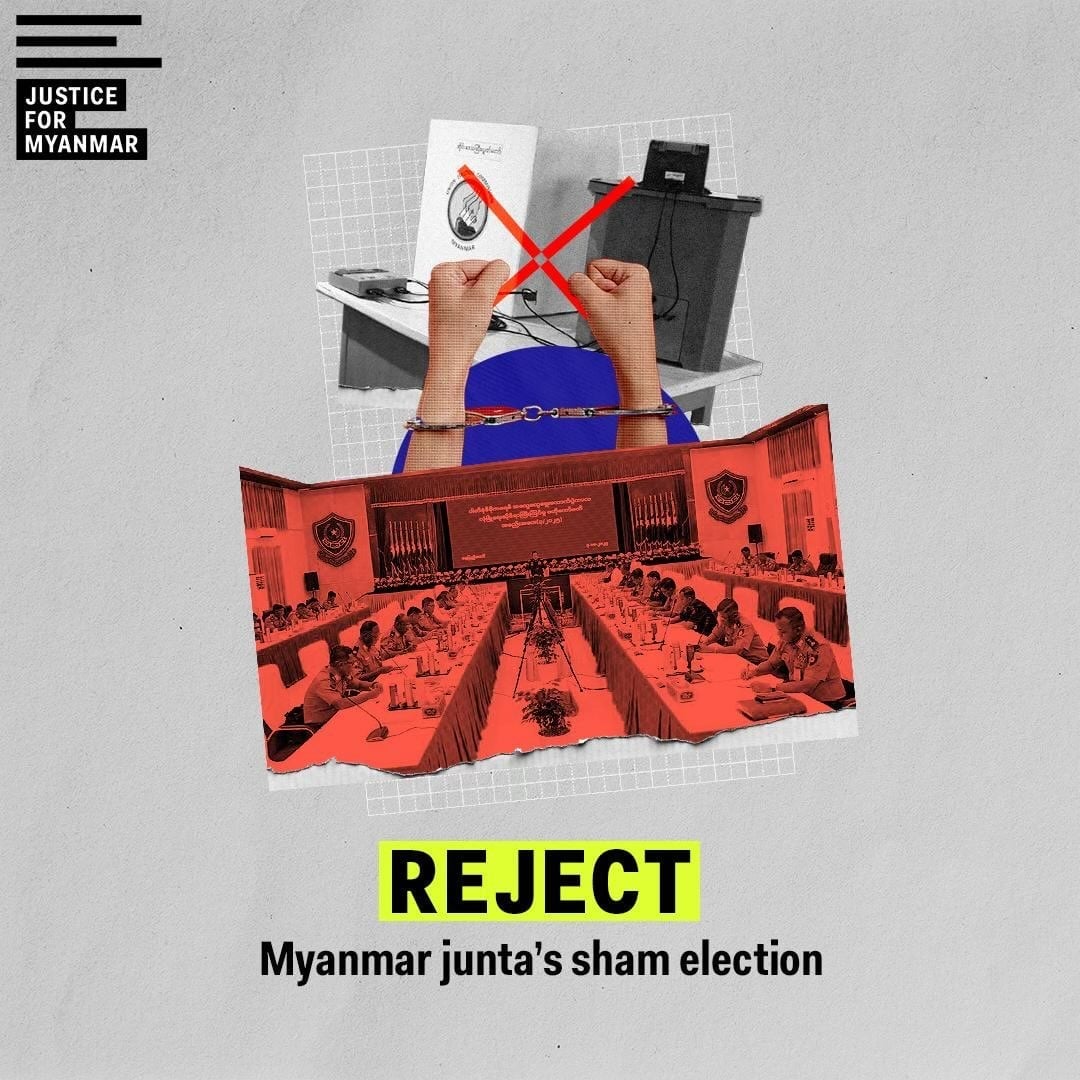 JFM demands governments reject the illegal Myanmar junta’s sham election
