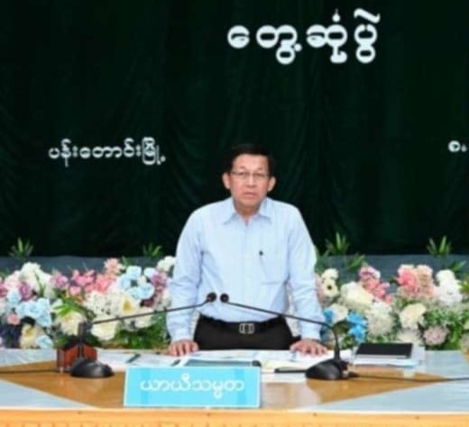 Myanmar junta chief Min Aung Hlaing visits embattled Pandaung Township to rally support for pro-military candidates