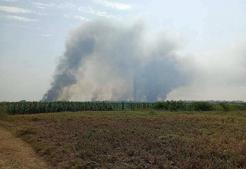 Myanmar junta forces torch seventeen villages and intensify airstrikes across Mandalay Region