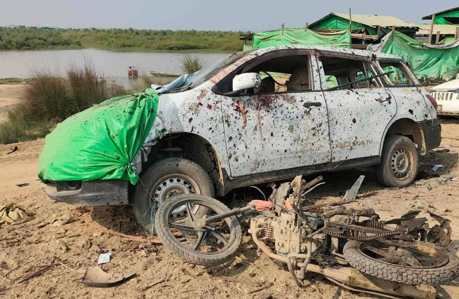 Myanmar junta jet fighters and gyrocopters launch retaliatory bombings on Kachin and Sagaing villages following airport drone shootdown